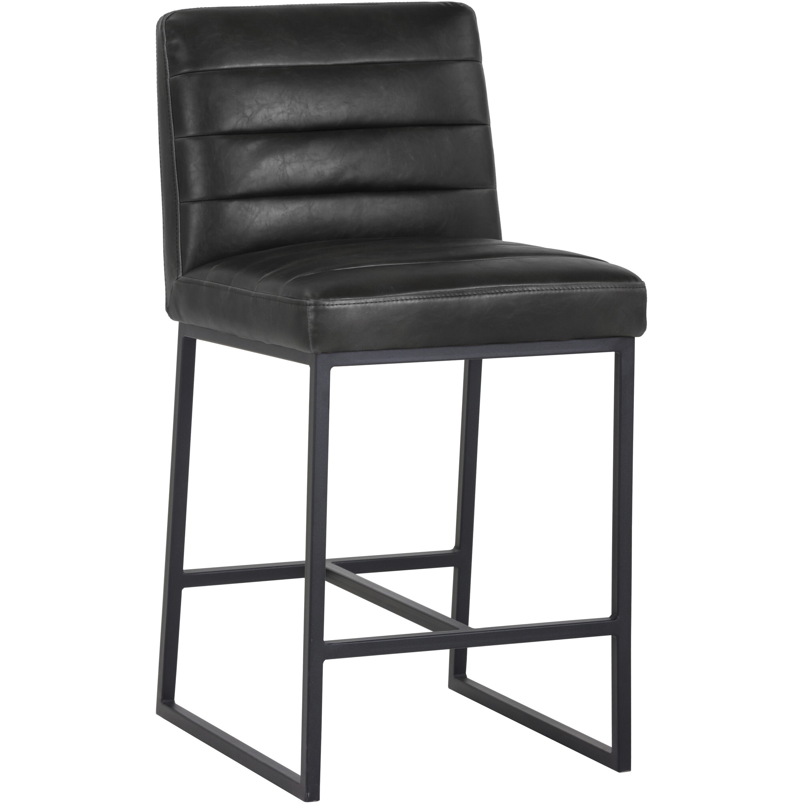 Spyros 37 inch Coal Black Counter Stool
